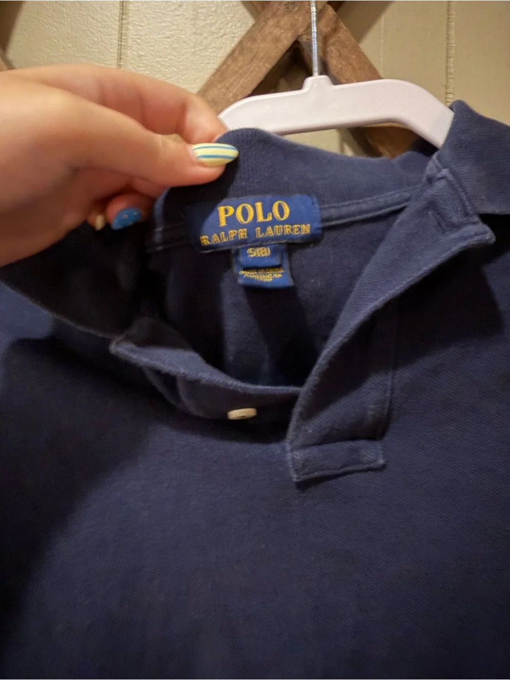Ralph Lauren Navy Polo with Red Pony Embroidery